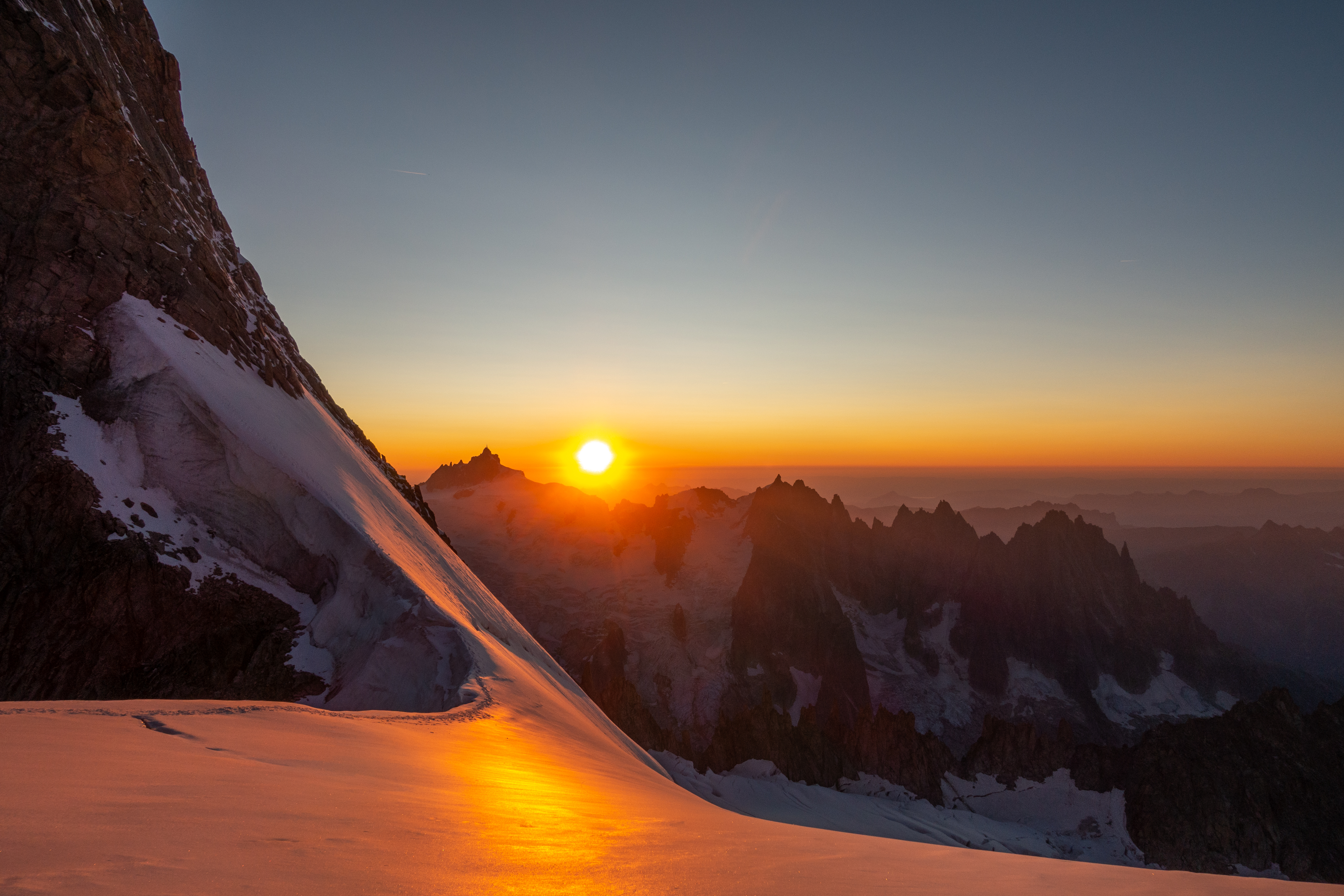 Aiguille du Midi from Col des Jorasses